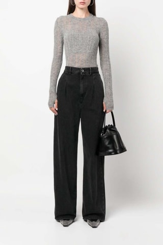 Pull en alpaga et laine - Gris