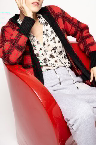 Wollen, Alpacawollen en Mohair Vest - Rood