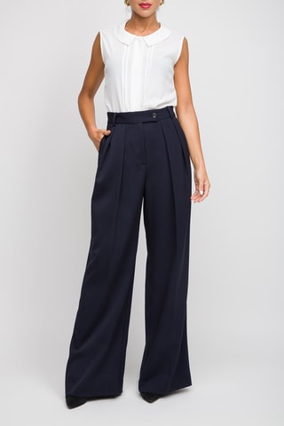 Broek Hoge Taille - blauw