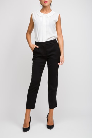 7/8 Broek met Hoge Taille - Zwart