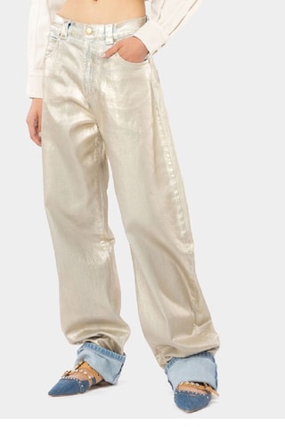 Broek Slouchy - Zilverkleurig