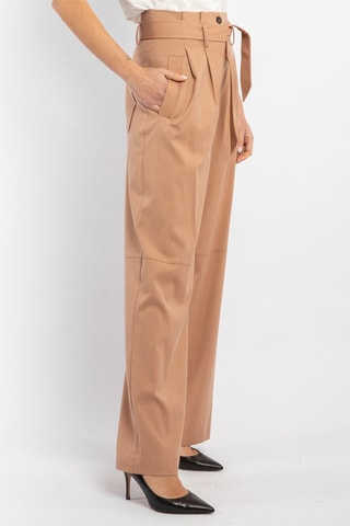 Wollen Broek Wide Legs - Beige