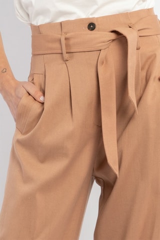 Wollen Broek Wide Legs - Beige