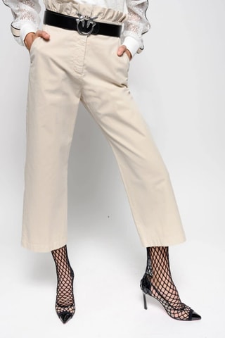 Driekwart Broek Hoge Taille - Beige