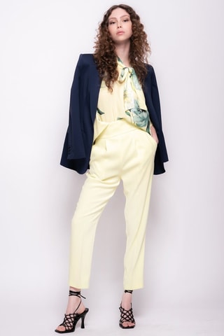 7/8 Broek met Hoge Taille - Geel