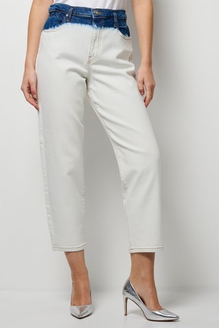 7/8 Jeans Mom Hoge Taille- Wit