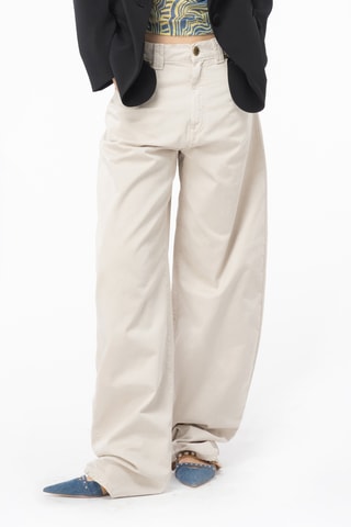 Jeans Hoge Taille - Beige