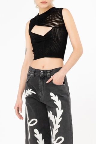 Mouwloze top - Zwart