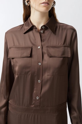 Blouse-jurk - Bruin