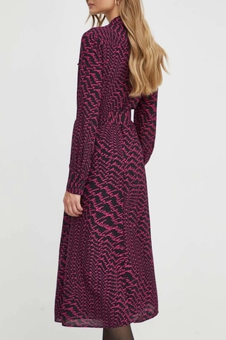 Lange Jurk - Fuchsia en Zwart