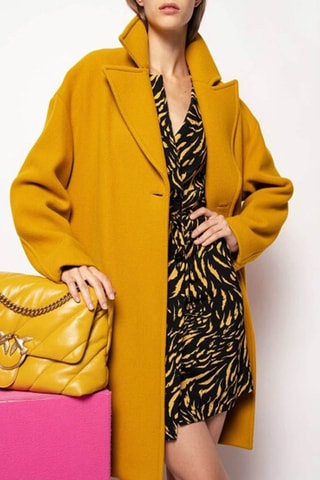 Robe portefeuille - Noir et jaune