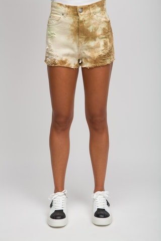 Spijkershort Tie and Dye - Bruin en Ecru