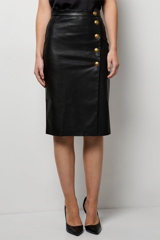 Rechte Rok Hoge Taille - Zwart