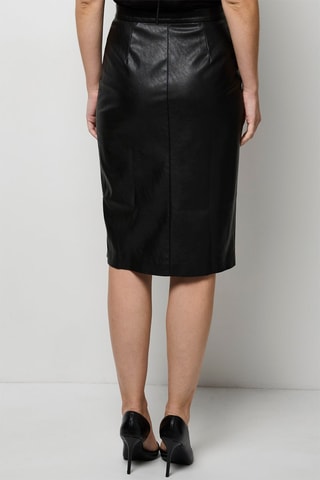 Rechte Rok Hoge Taille - Zwart
