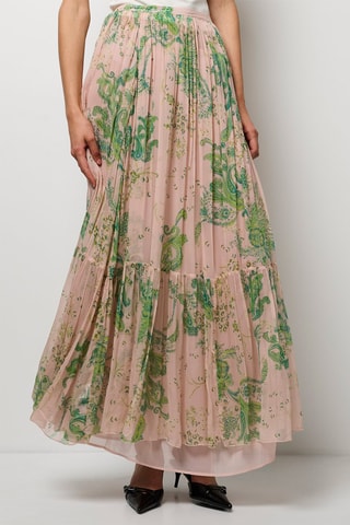 Lange Jurk Hoge Taille- Roze
