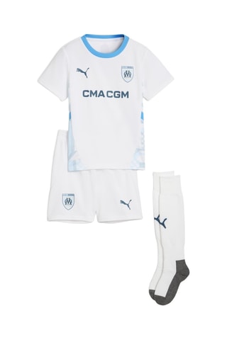 Ensemble 3 pièces de football Olympique de Marseille - Blanc et bleu