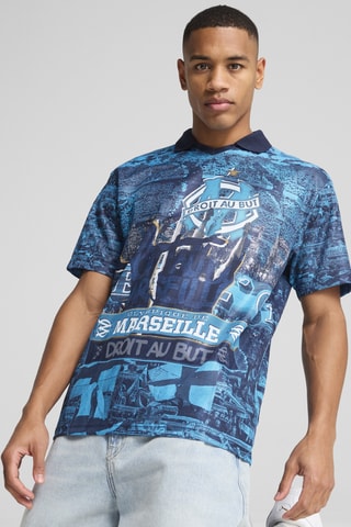 T-shirt de football Olympique de Marseille - Bleu cobalt