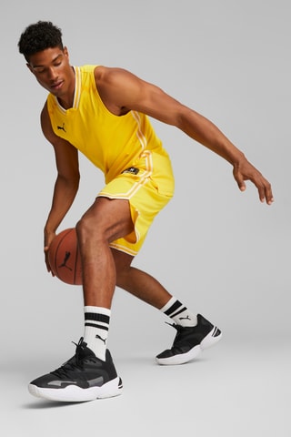 Short de basketball Hoops Team Game - Jaune