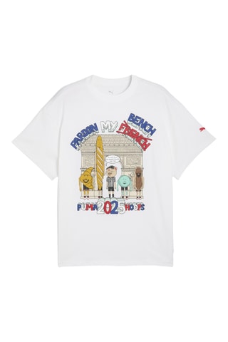 T-shirt regular Paris Pardon my French - Blanc