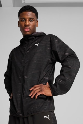 Sweat à capuche M Tad Essential AOP Woven - Noir