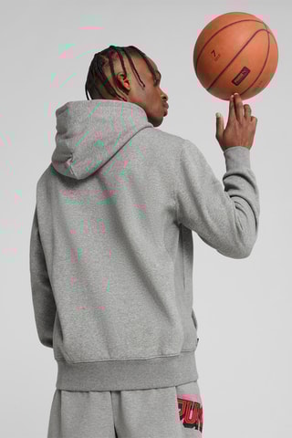 Sweat polaire à capuche Paris Graphic - Gris clair chiné