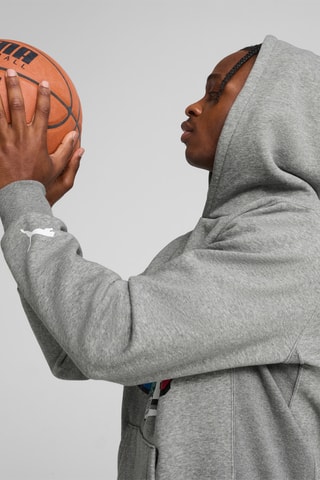 Sweat polaire à capuche Paris Graphic - Gris clair chiné
