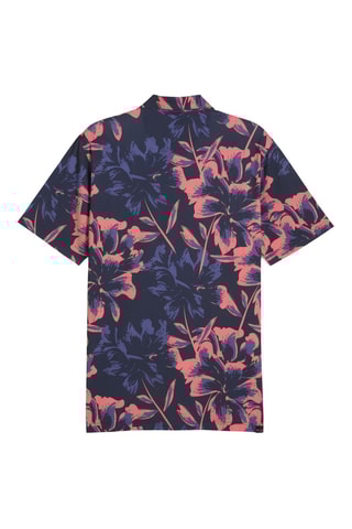 Polo de golf Mattr Broken Flower - Bleu marine