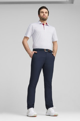 Polo de golf Mattr Burgh - Blanc et bleu marine