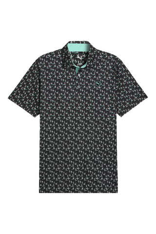 Polo de golf Mattr Paradise - Noir et vert d’eau