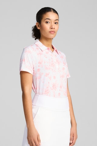 Polo de golf Cloudspun Toile - Blanc et rose