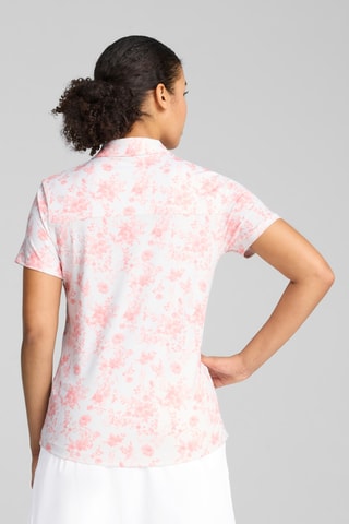 Polo de golf Cloudspun Toile - Blanc et rose