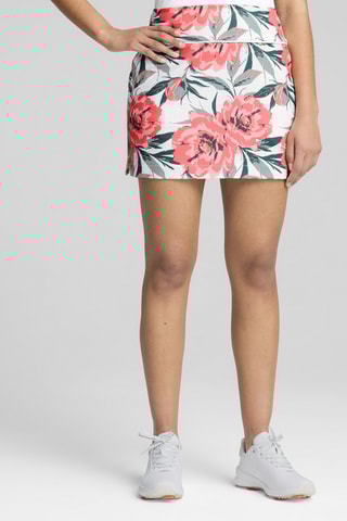 Mini-jupe de golf - Blanc et corail