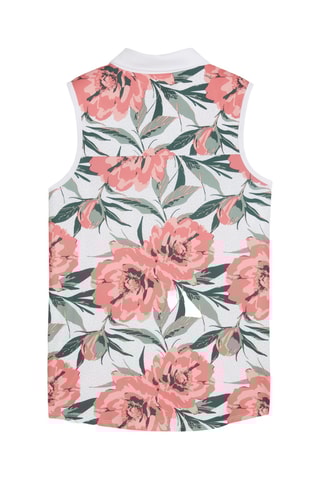 Polo de golf Mattr - Blanc et rose