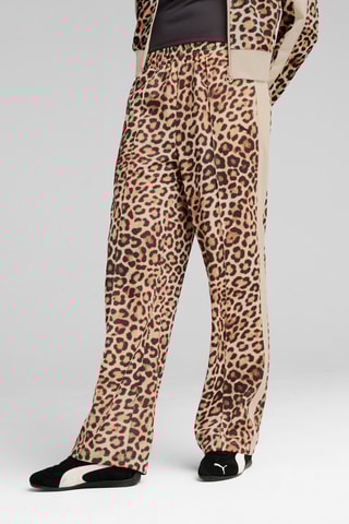 Pantalon droit T7 Leo Luxe Aop - Marron et beige