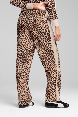 Pantalon droit T7 Leo Luxe Aop - Marron et beige