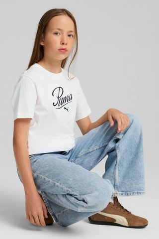 T-shirt regular ESS Script– Blanc
