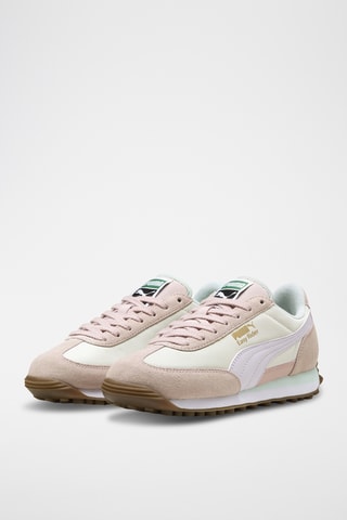 Baskets en cuir Easy Rider - Rose poudré et blanc 
