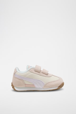 Baskets en cuir Easy Rider - Ecru et mauve