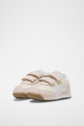Baskets en cuir Easy Rider - Ecru et mauve