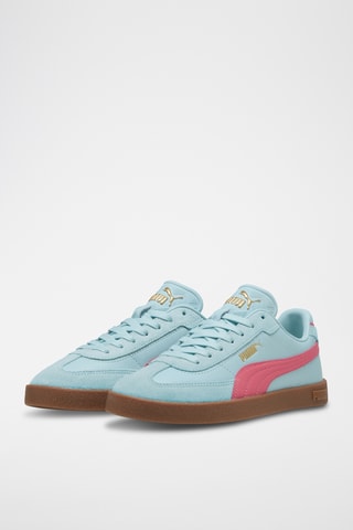 Baskets en cuir Puma Club II - Ciel et corail