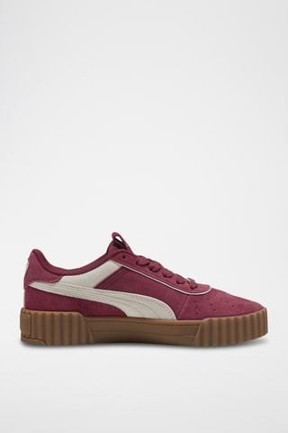 Baskets en cuir de veau nubuck Carina 3.0 Luxe SD - Bordeaux