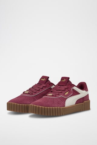 Baskets en cuir de veau nubuck Carina 3.0 Luxe SD - Bordeaux