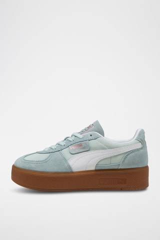 Baskets en nubuck Palermo Elevata - Bleu canard et turquoise 