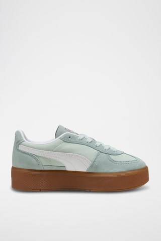Baskets en nubuck Palermo Elevata - Bleu canard et turquoise 