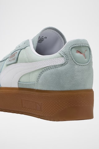 Baskets en nubuck Palermo Elevata - Bleu canard et turquoise 