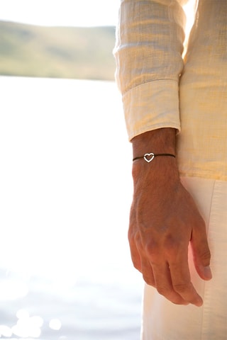Bracelet Cœur Vide - Plaqué argent