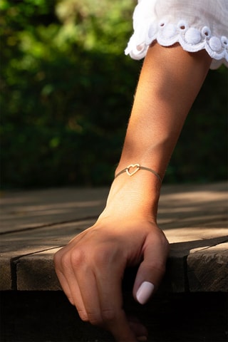 Bracelet Cœur Vide - Plaqué or jaune