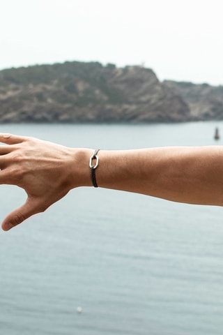 Bracelet plaqué argent Toile