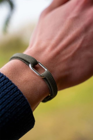 Bracelet plaqué argent Hauban