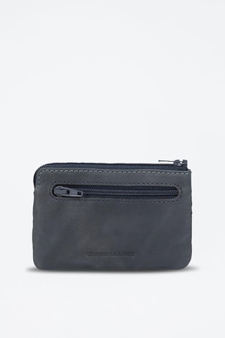 Portefeuille en cuir Division Bleu marine et noir